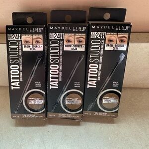3 pack Maybelline #374 soft brown brow pomade